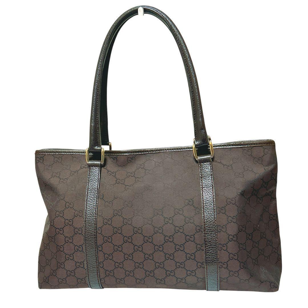 GUCCI GGキャンバス ショルダーバッグ ロゴ 総柄 美品