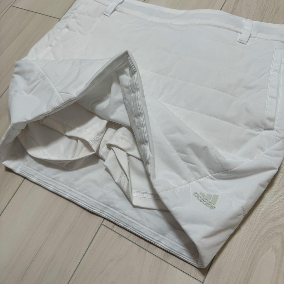新品 アディダス セットアップ 中綿 スカート 秋冬 モックネック ホワイト