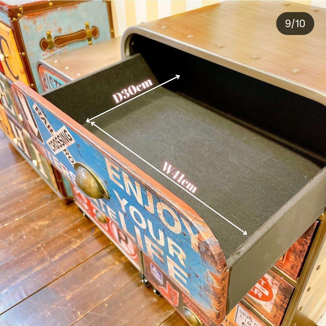【限定出品】スチールチェスト　アメリカンヴィンテージ　5段　完成品
