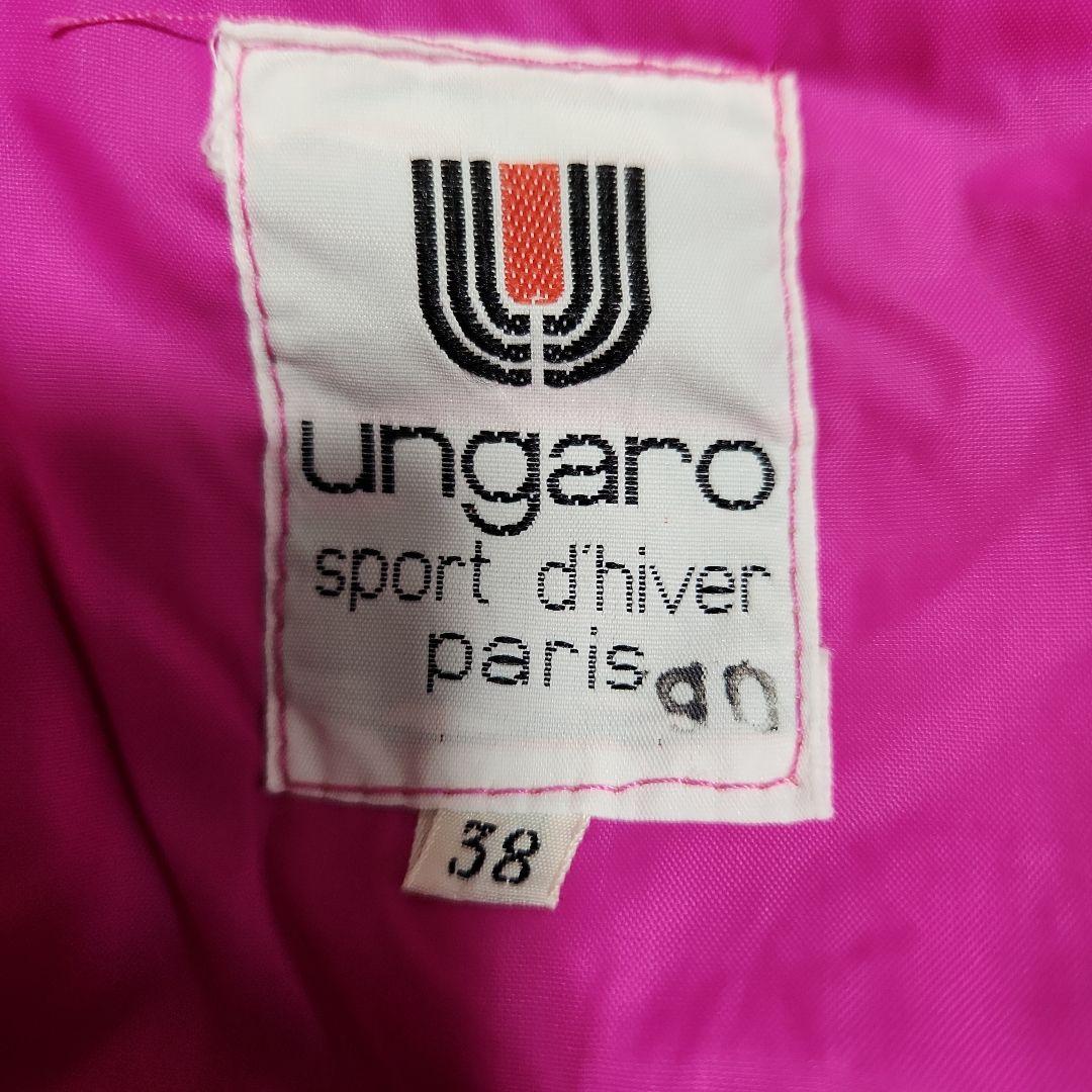 希少/イタリア製 ウンガロ スキーウェアジャンプスーツ 薔薇 ドット 38