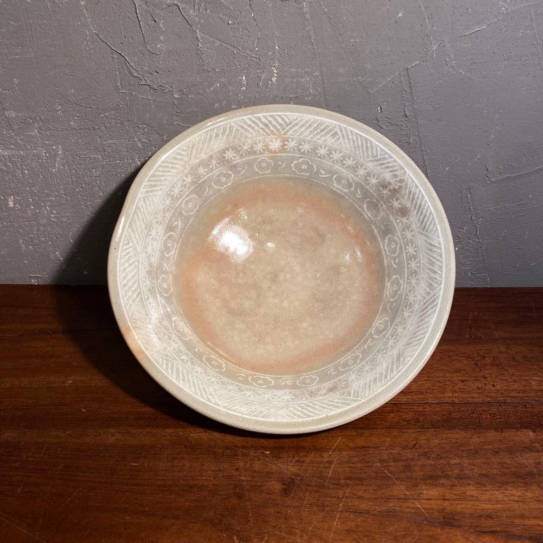 萩焼 十二代 田原陶兵衛 三島手 鉢 共箱 骨董品 器 在銘 作家物