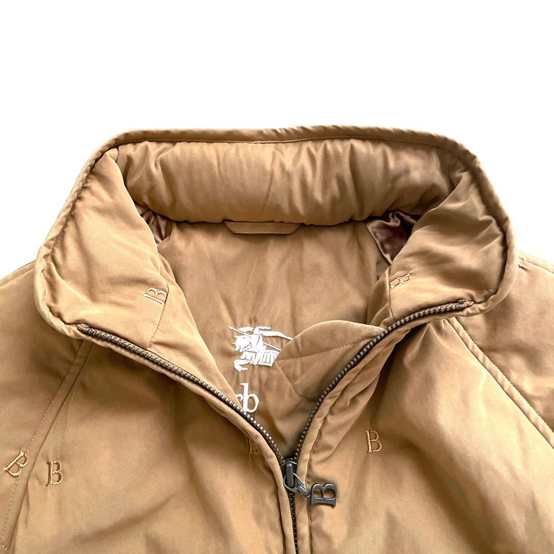 美品 90sヴィンテージ Burberry ロゴ総柄 中綿入り コート フード付