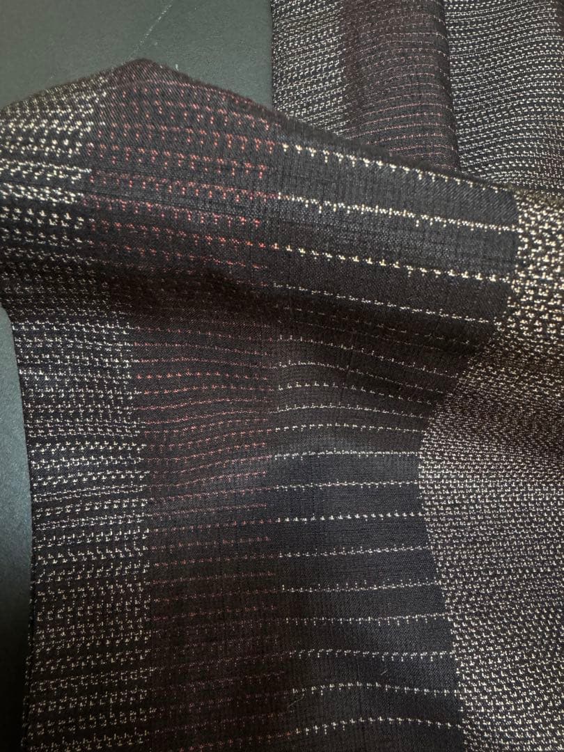 【銘品新品】日本三大紬「信州上田紬」漢方草木染「総絣織」トール寸