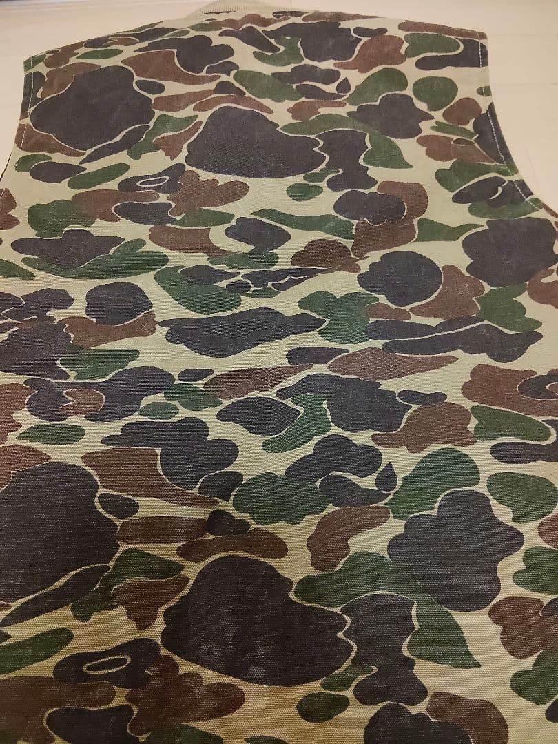 カーハート カモフラージュ ベスト ヴィンテージ USA 80s