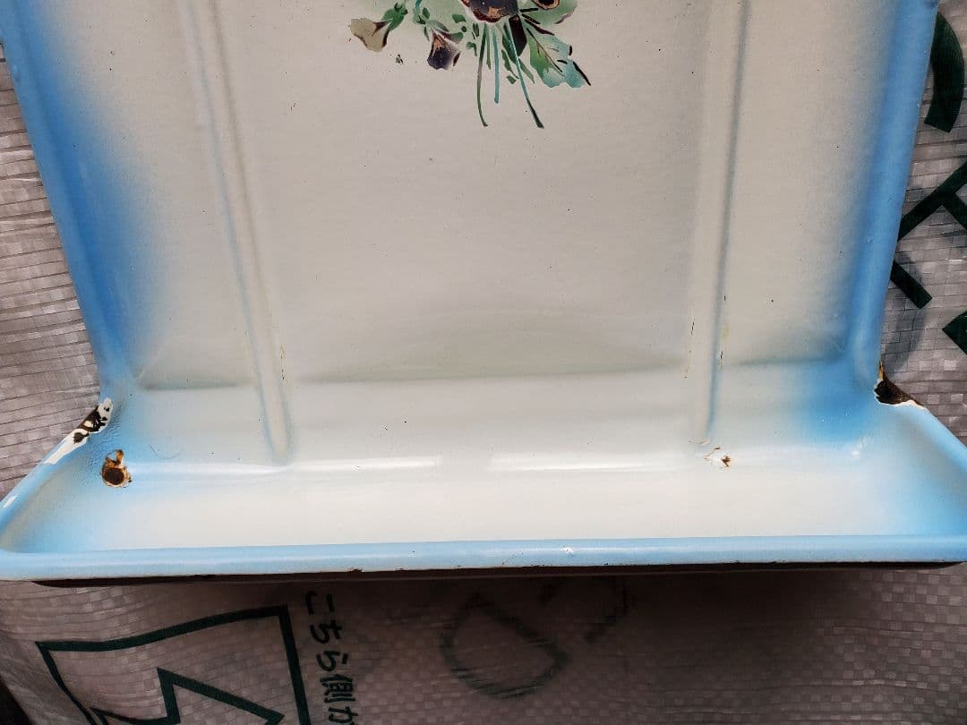 フランス　アンティーク　ホーロー　レードルラック