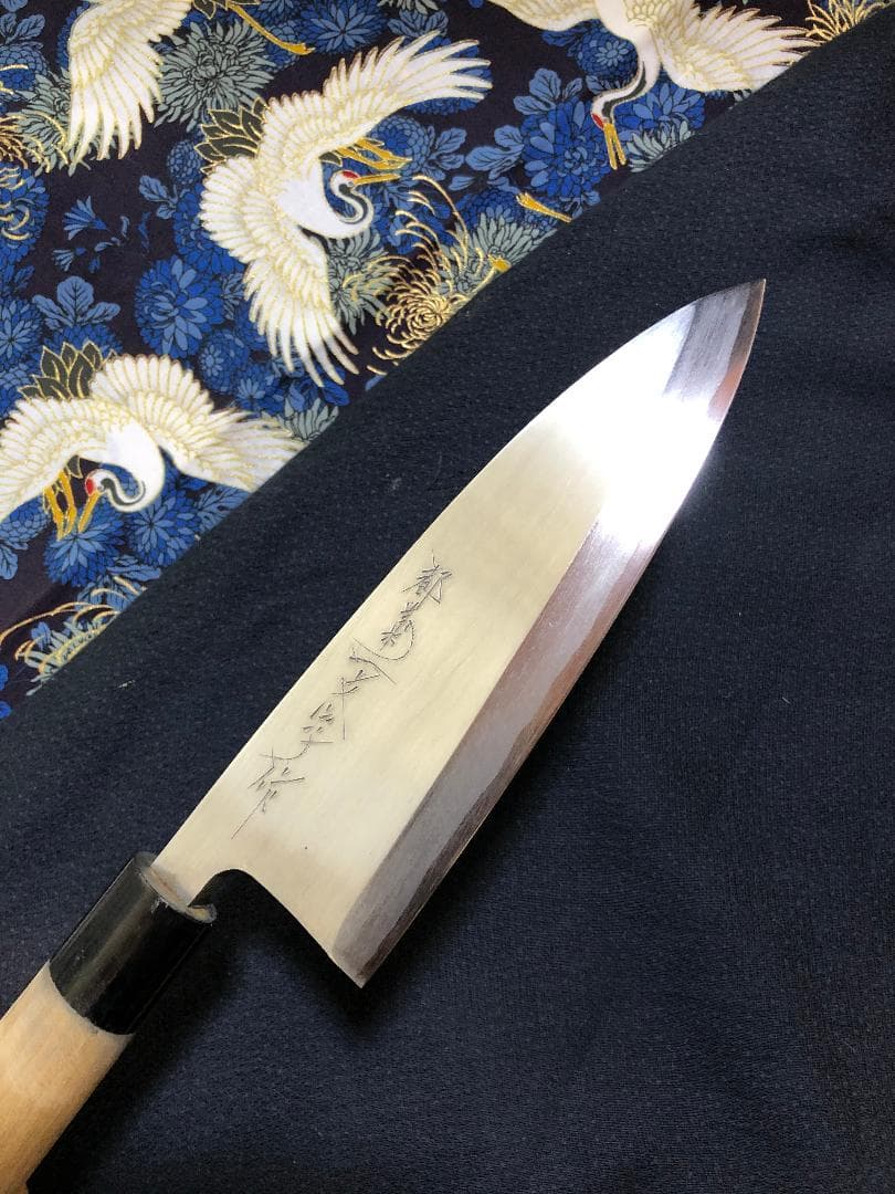 【研ぎ済み】銀紙三号・水牛口　都菊一文字　出刃包丁　和包丁　ナイフ　料理　釣り