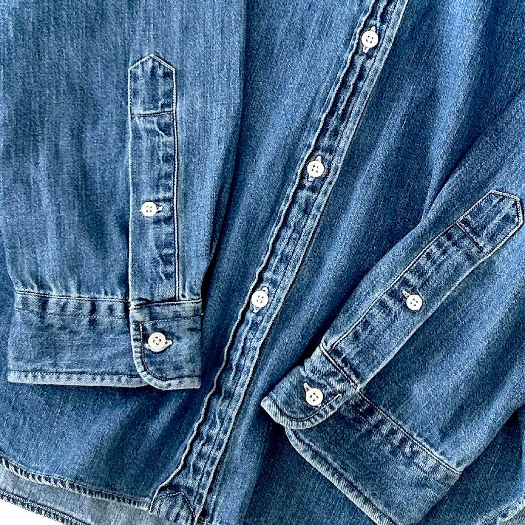 美品 MUSE ドゥーズィエムクラス コットン デニムシャツ ボタンダウン