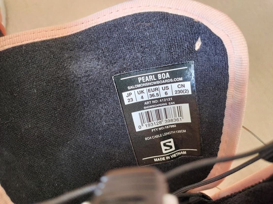 SALOMON サロモン PEARL BOA パールボア 23cm ピンク