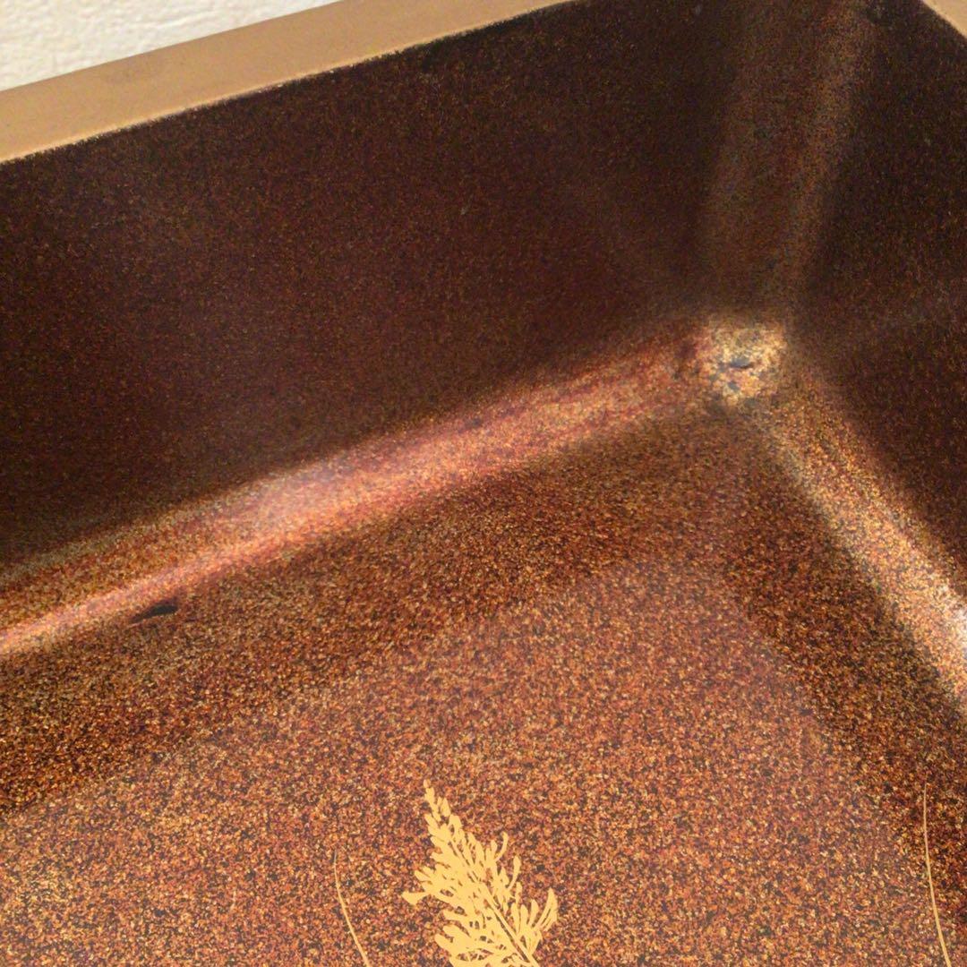 時代漆器　廣蓋　広蓋　骨董　蒔絵　螺鈿　昭和3年　共箱あり　アンティーク