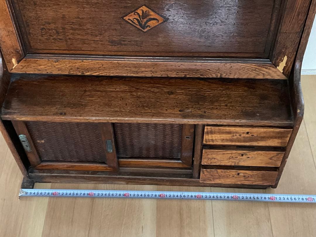 ライティングビューロー　収納　文机　アンティーク家具　ヴィンテージ　古道具