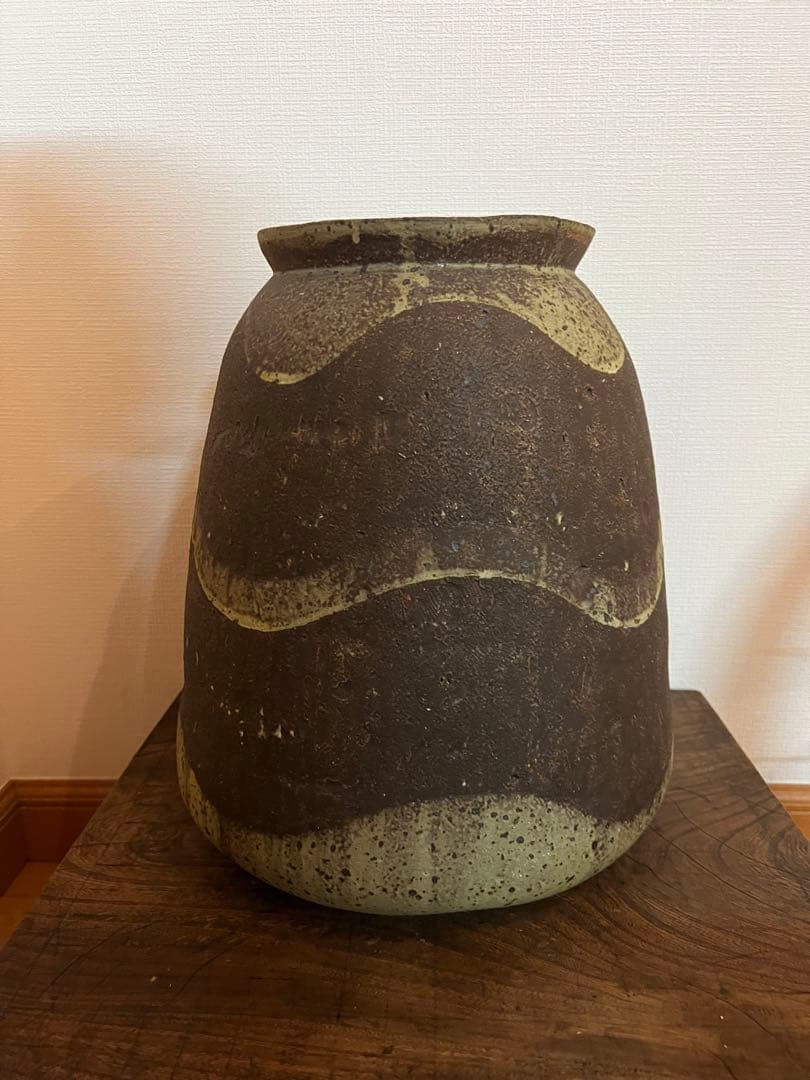 山田義力 大嶺實清系譜 特大壺 大嶺工房 作家物 沖縄陶芸 やちむん