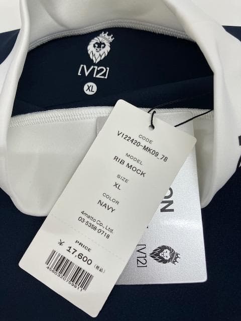 V12 新品 モックネック XLサイズ