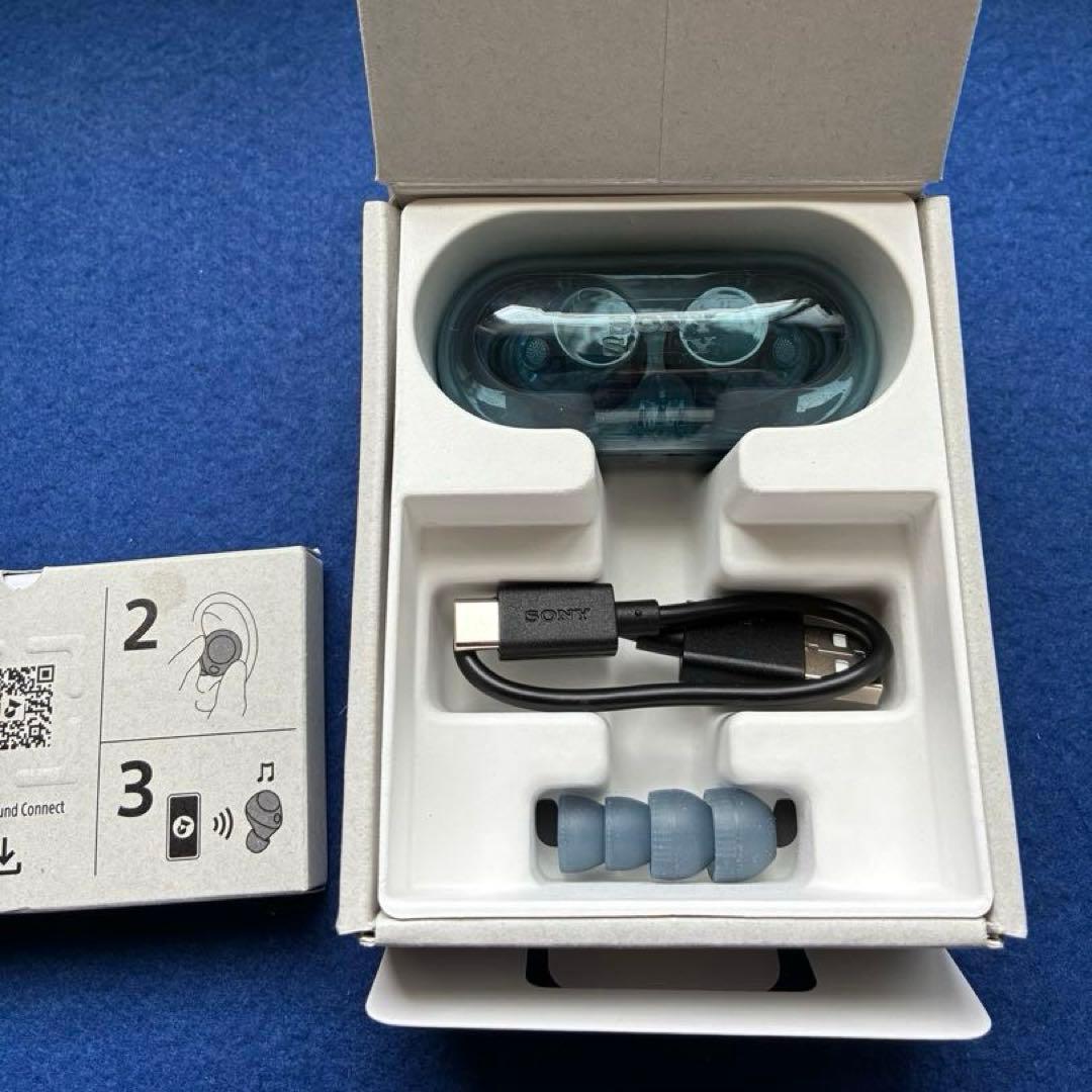 【美品動作品】SONY WF-C710N グラスブルー スケルトン 2025年製