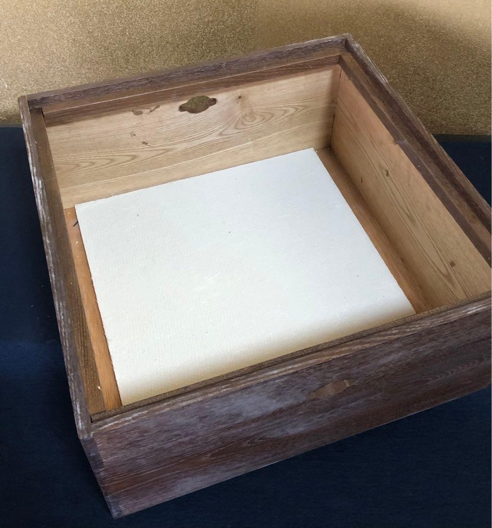 《R》茶道具 桑置炉 コード穴付 元箱　260209け1