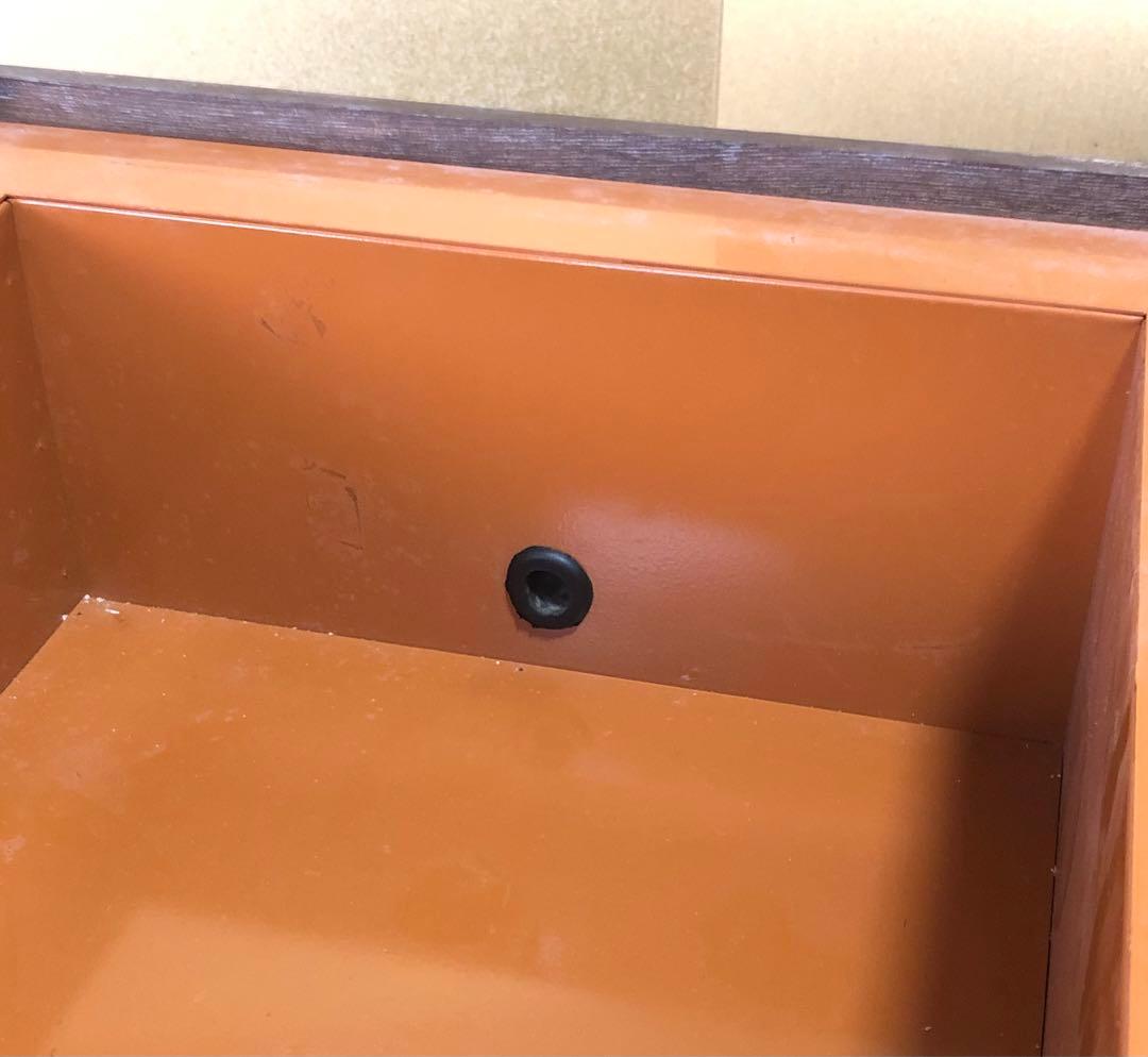 《R》茶道具 桑置炉 コード穴付 元箱　260209け1