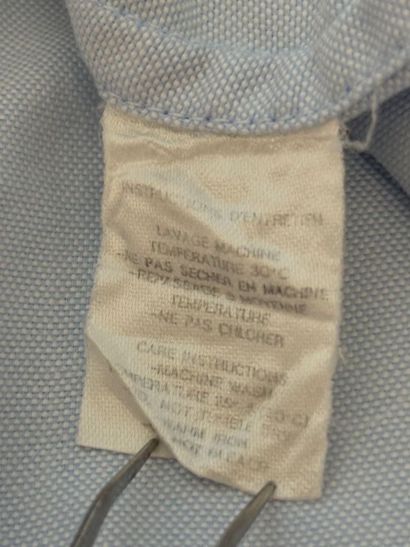 CHANEL ライトブルー ボタンダウンシャツ