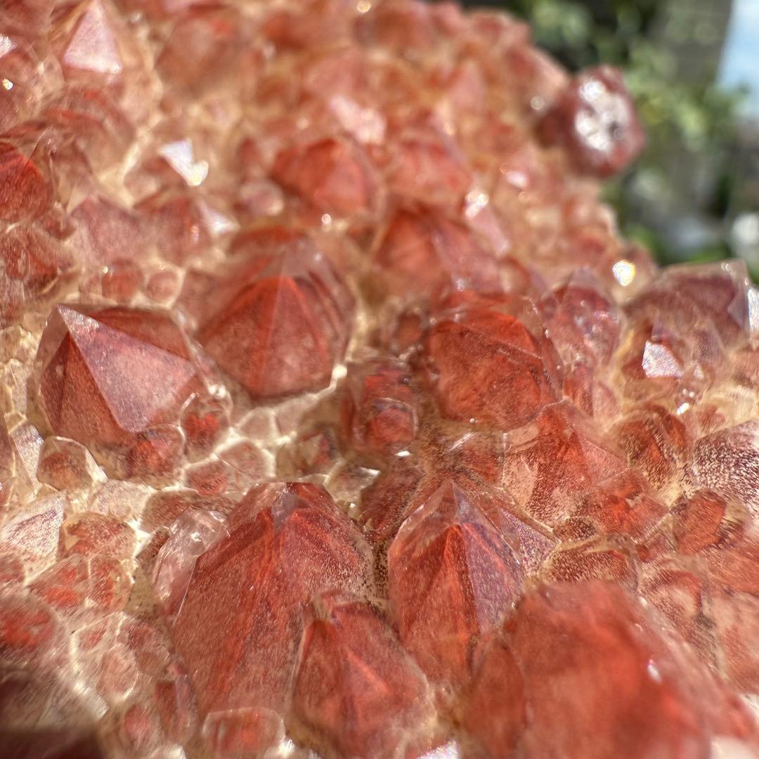 希少❣️ 高品質　ザンビア産　　幻影水晶　レッドファントム　クラスター　赤富士①