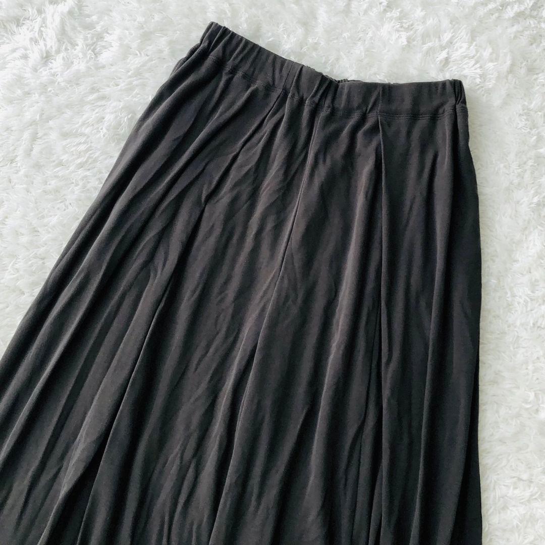 ヨーガンレール バルーンパンツ 伸縮 総ゴム チャコール 綿100 L ポケット