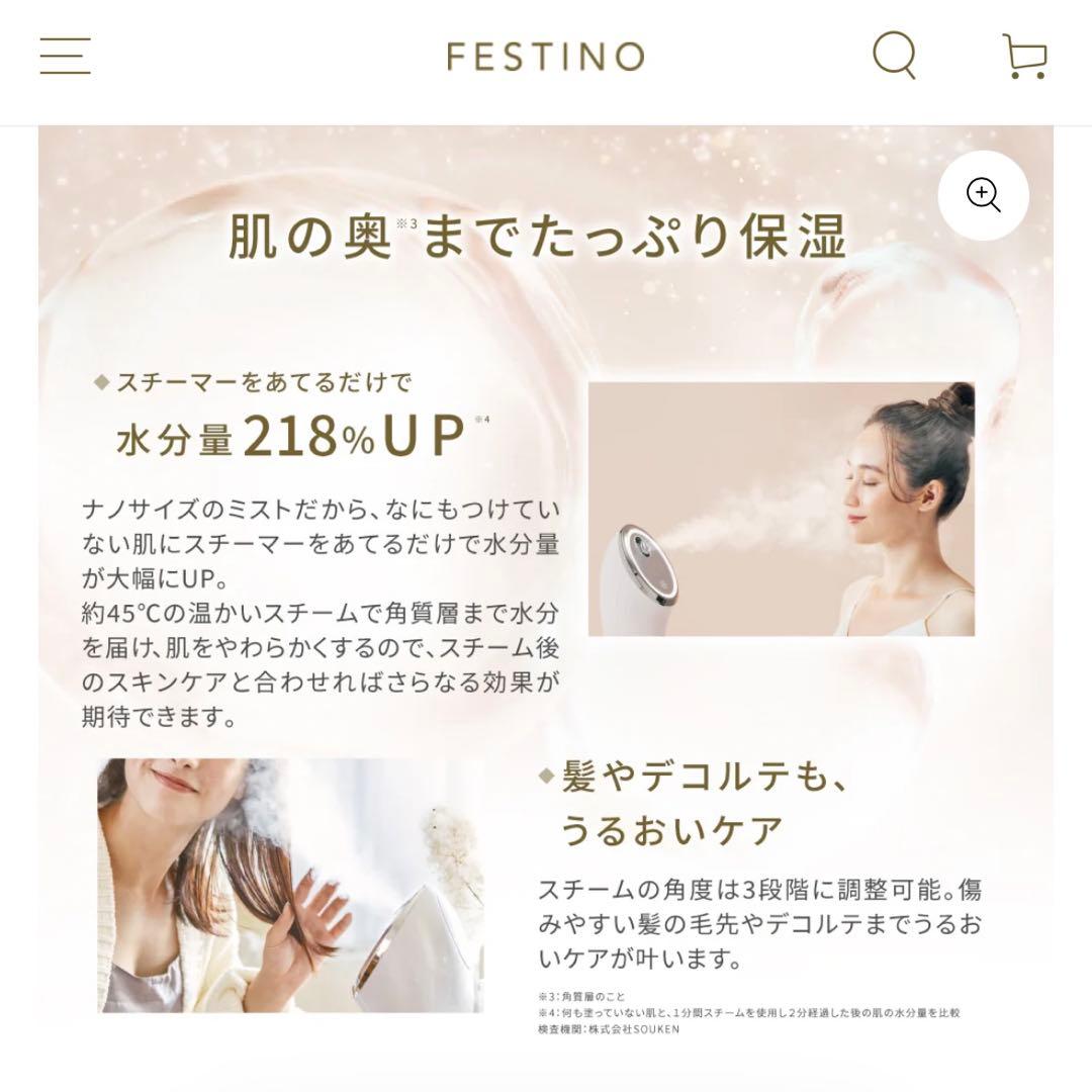 FESTINO フェイシャルクレンジングナノスチーマー新品未使用