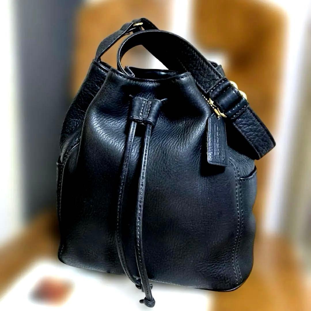オールドCOACH 巾着ショルダーバッグ　 ★ソノマコレクション　4926.美品