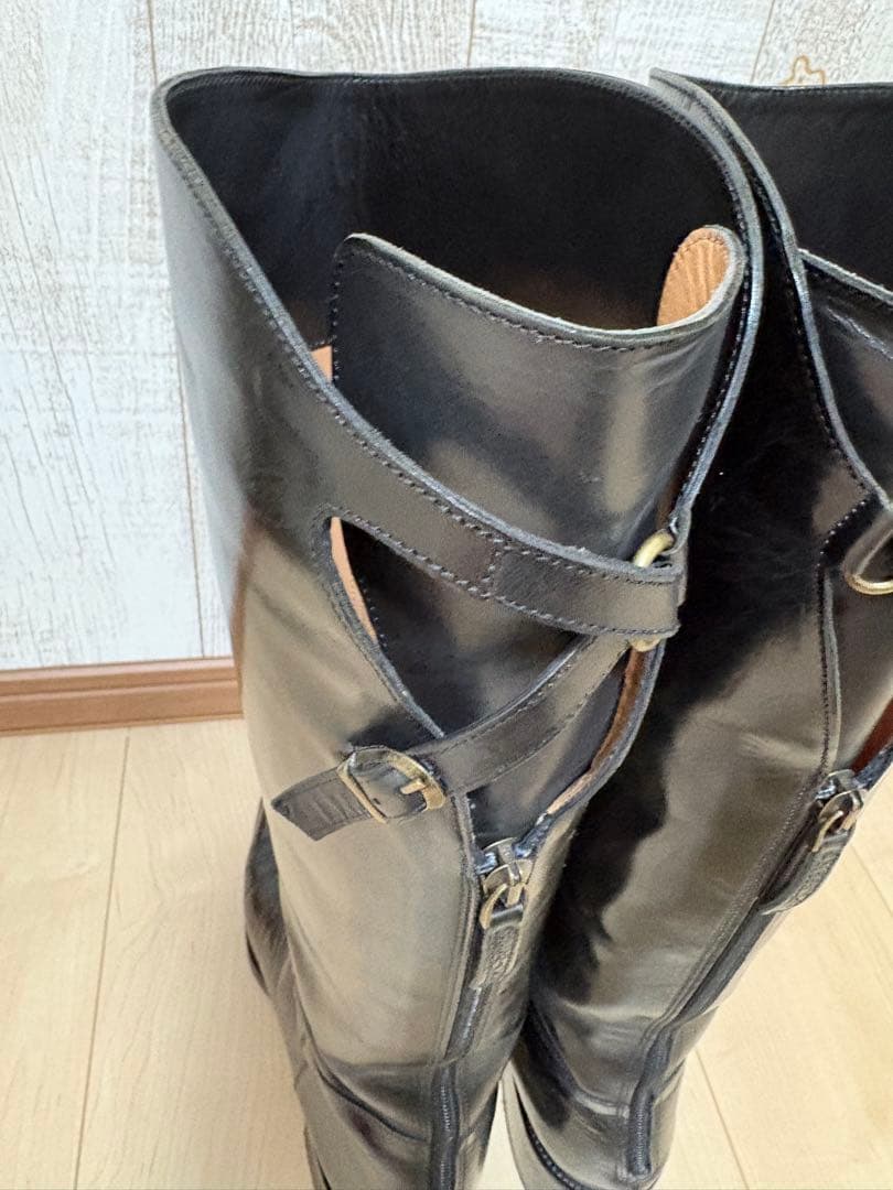 25.5～26㎝★美品SARTORE ジョッキーロングブーツ40 サルトルバック
