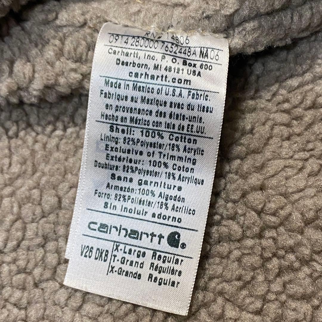 carhartt カーハートV26 ダックボアベスト　ダークブラウン　フェード