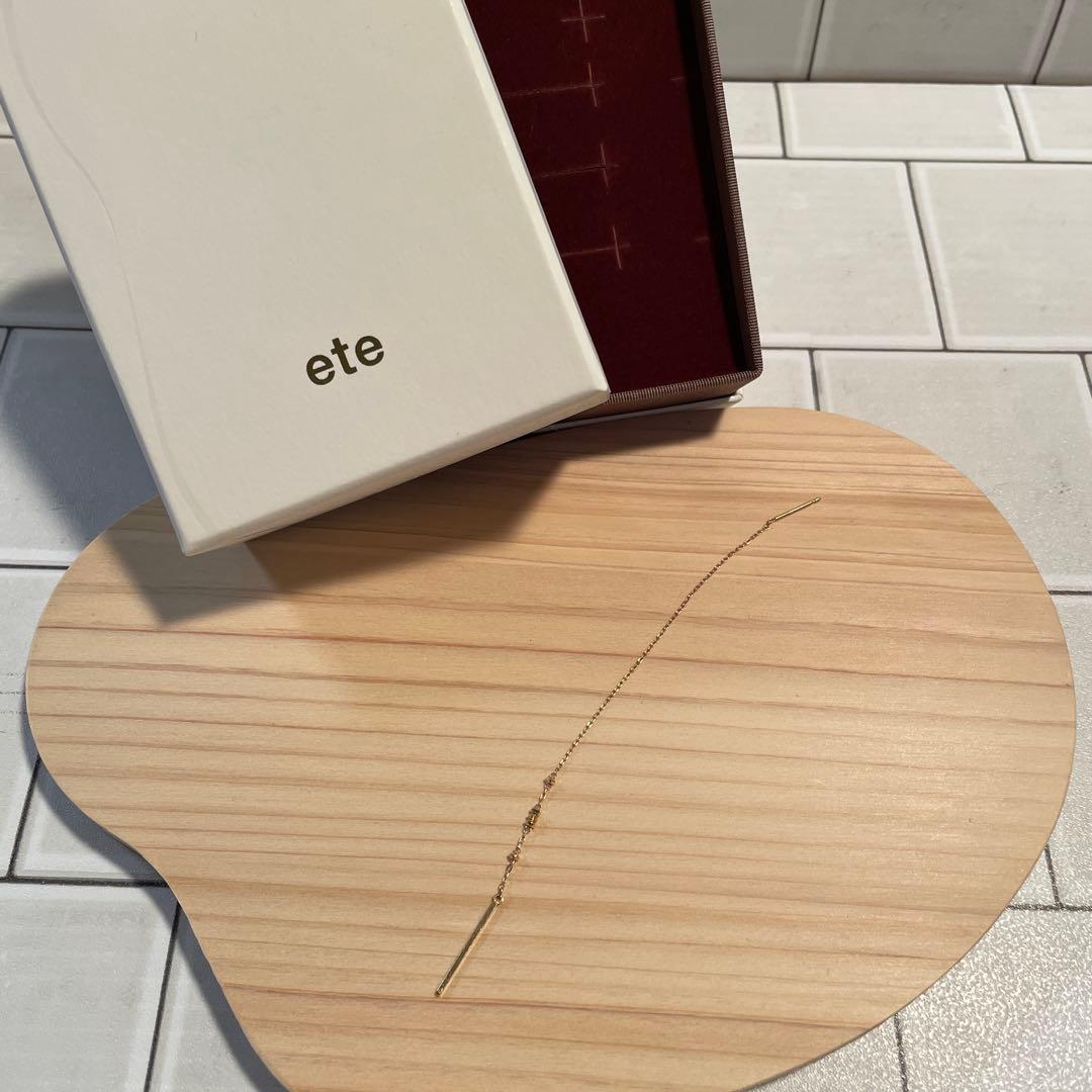 【ete】K18YG アメリカンピアス(片耳用)