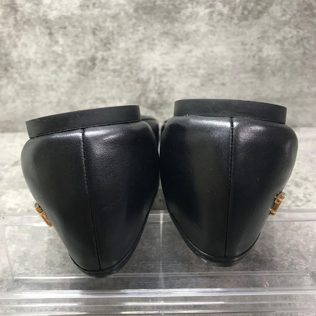 ✨美品✨ローレンラルフローレン ジェイナ レザー フラットシューズ 黒