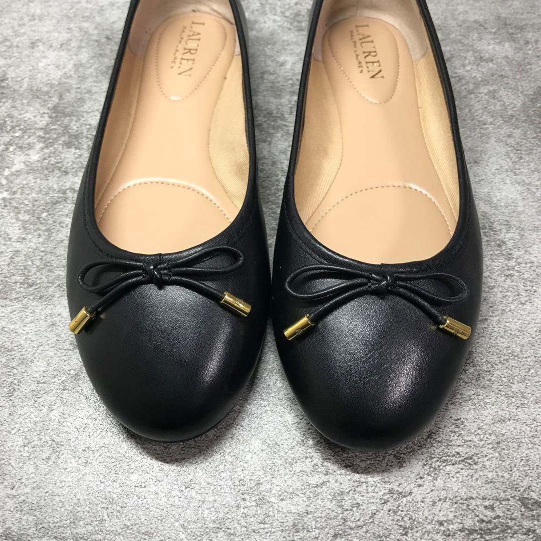 ✨美品✨ローレンラルフローレン ジェイナ レザー フラットシューズ 黒