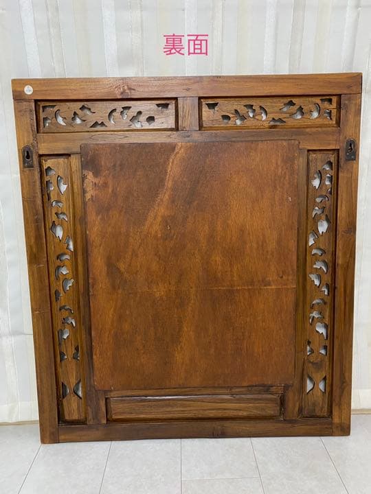 アジアンアンティーク扉付き壁掛けミラー 送料込み！！