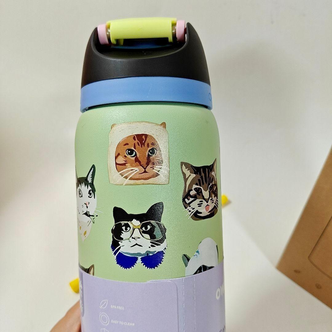 新品 Urban Outfitters限定 猫柄owala保冷水筒32oz