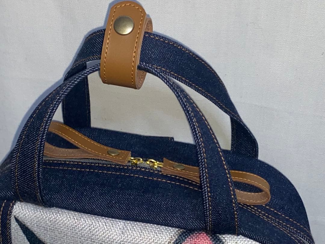 ☆岡山デニム☆黒猫☆リュック対応☆4wayボストンバッグ