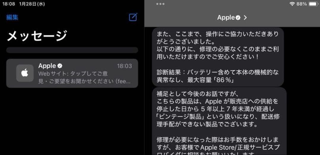 【ジャンク】iPad Air 3世代 充電不良