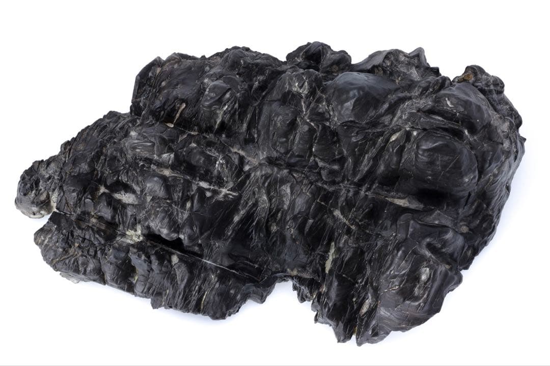 古谷石 遠山 連山 滝石 13.4kg 水石 鑑賞石 天然石 原石 盆石 静岳石