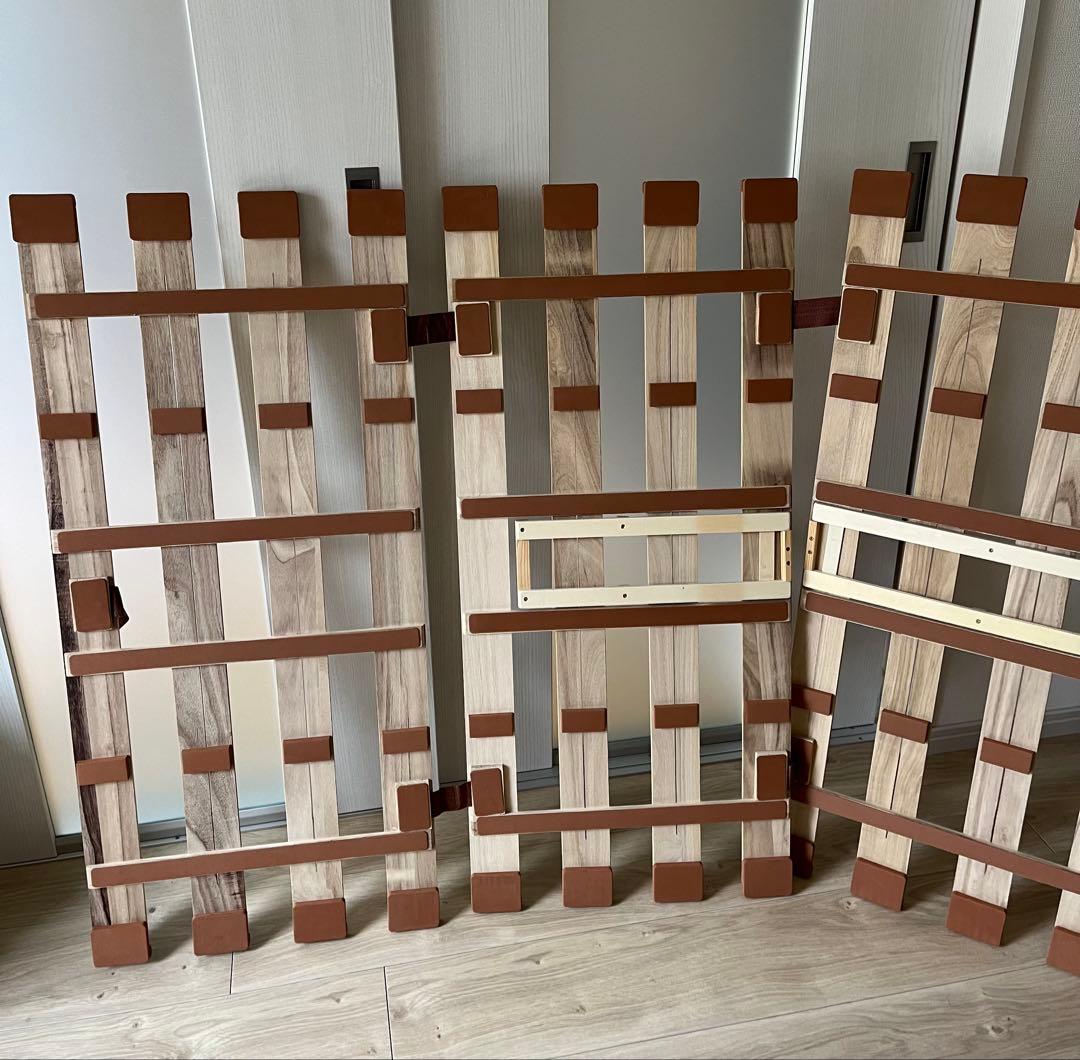 薄型軽量 桐すのこベッド 4つ折れ式