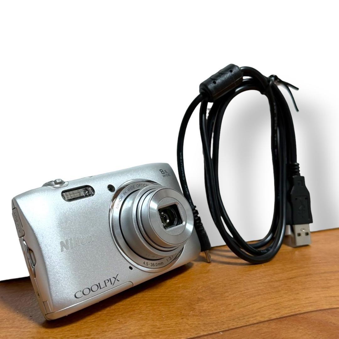 ☆美品 ニコン クールピクス S3600 クリスタルシルバー デジタルカメラ