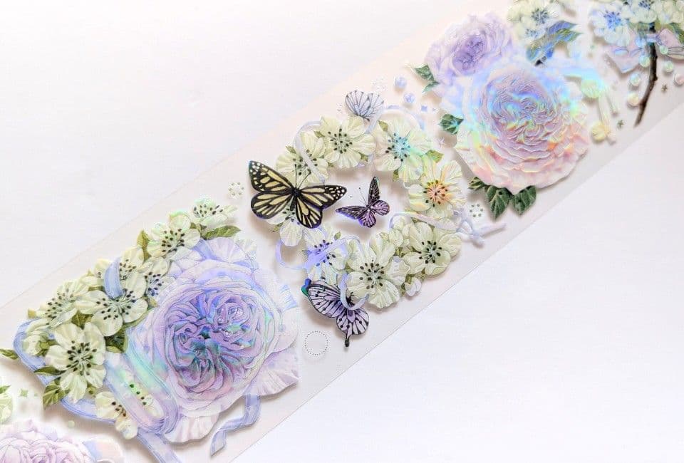 ら**様 海外マステ マスキングテープ まとめ売り お花 装飾 中古巻き