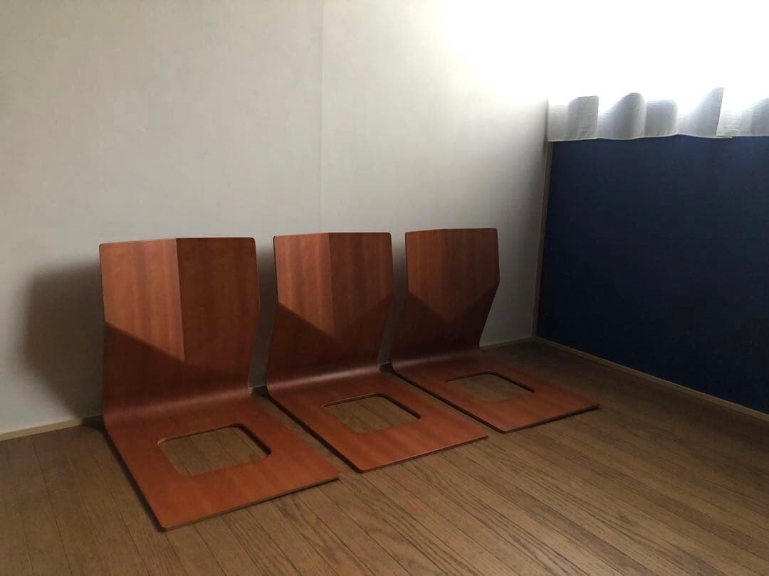 天童木工 プライウッド 座椅子 3脚セット 民芸 ジャパニーズモダン 古民家