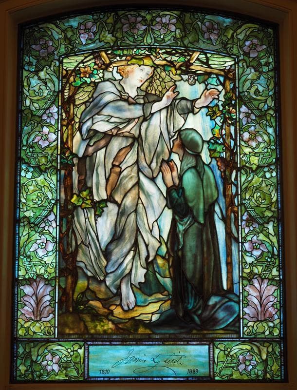 アーリントンストリート教会 大型 ヴィンテージ ステンドグラス マリアへの告知