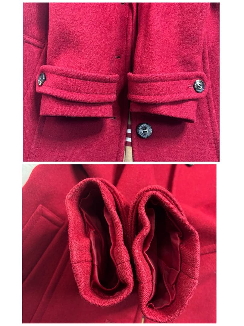 バーバリーブルーレーベル フーデッドコート ウールコート2way