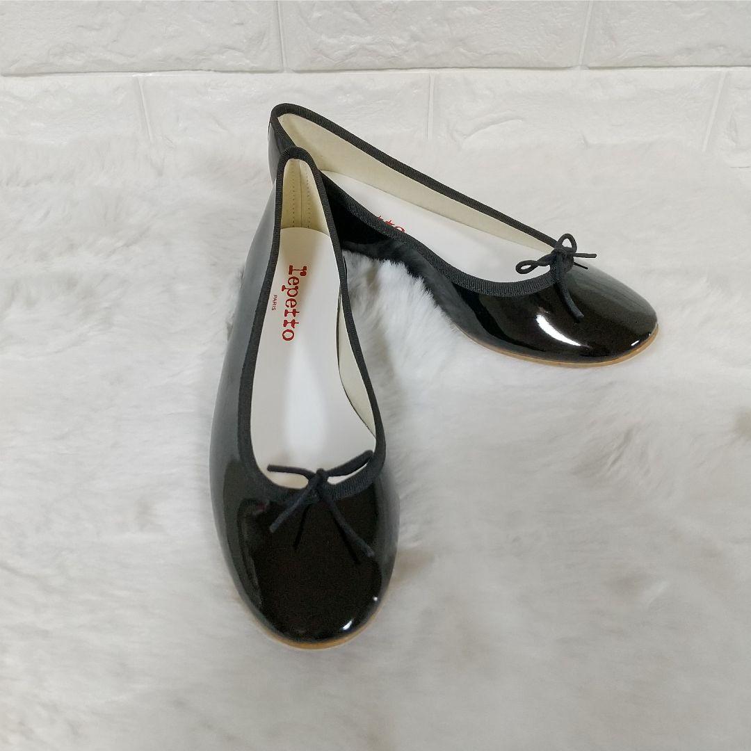 新品　レペット　バレエシューズ　パンプス　フラット 雨天対応　ブラック　23