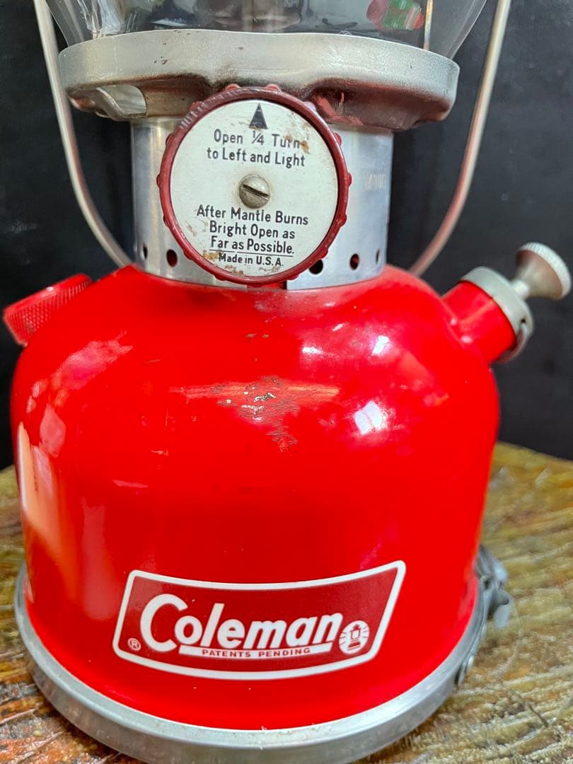 【希少】Colemanランタン200A 1967年1月パテペン＋メタルケース赤