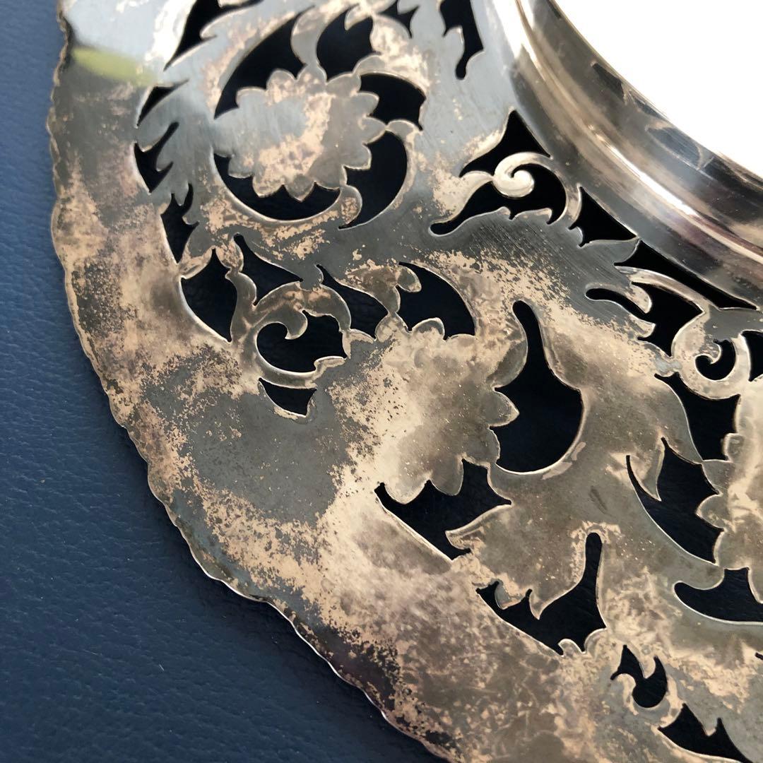 マッピン＆ウェッブ　純銀製　透かし＆カービング　コンポート　ディッシュ　シルバー