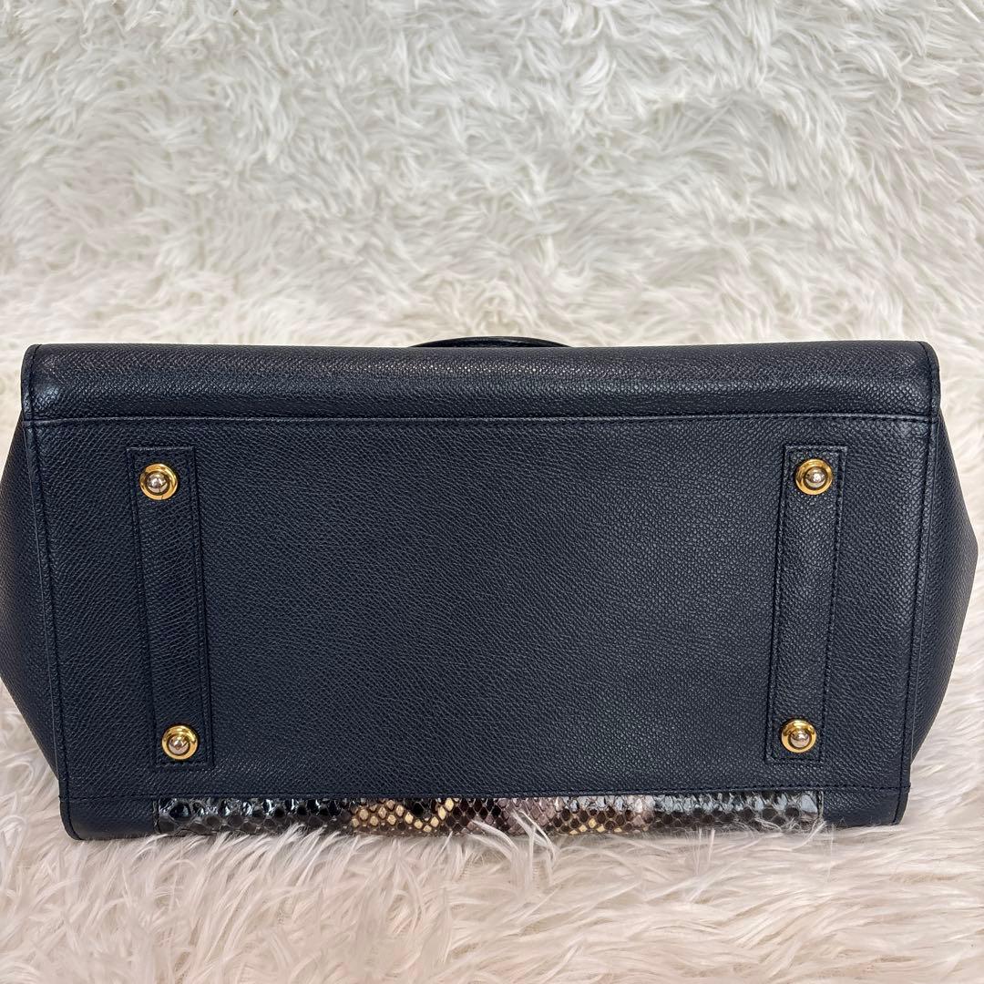 IANNE ブレンダ　2WAYバッグ パイソン柄 イアンヌ　ショルダー紐つき