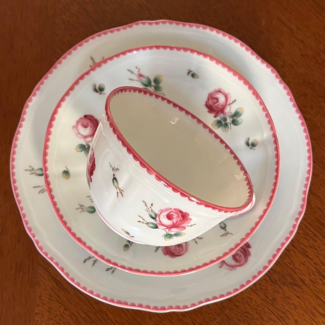 【未使用美品】リチャードジノリ★アンティックローズ★トリオ　ペア