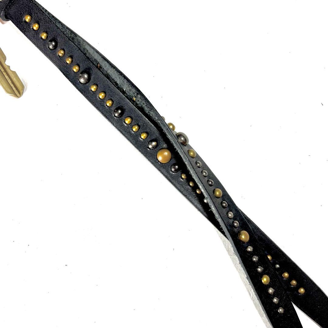 【フック変更】スタッズキーホルダー［sh300-1502］国産レザー