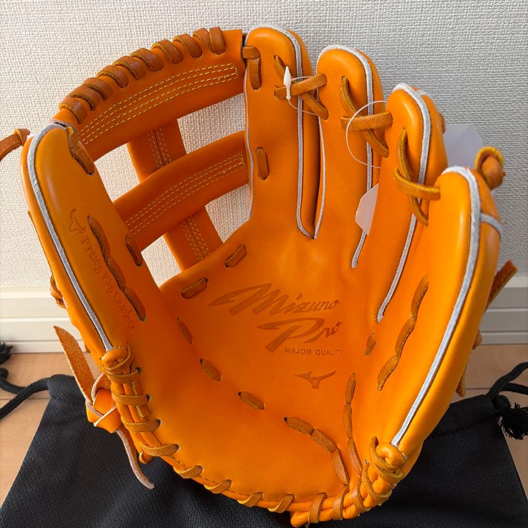 MizunoPro 硬式グローブ オレンジ