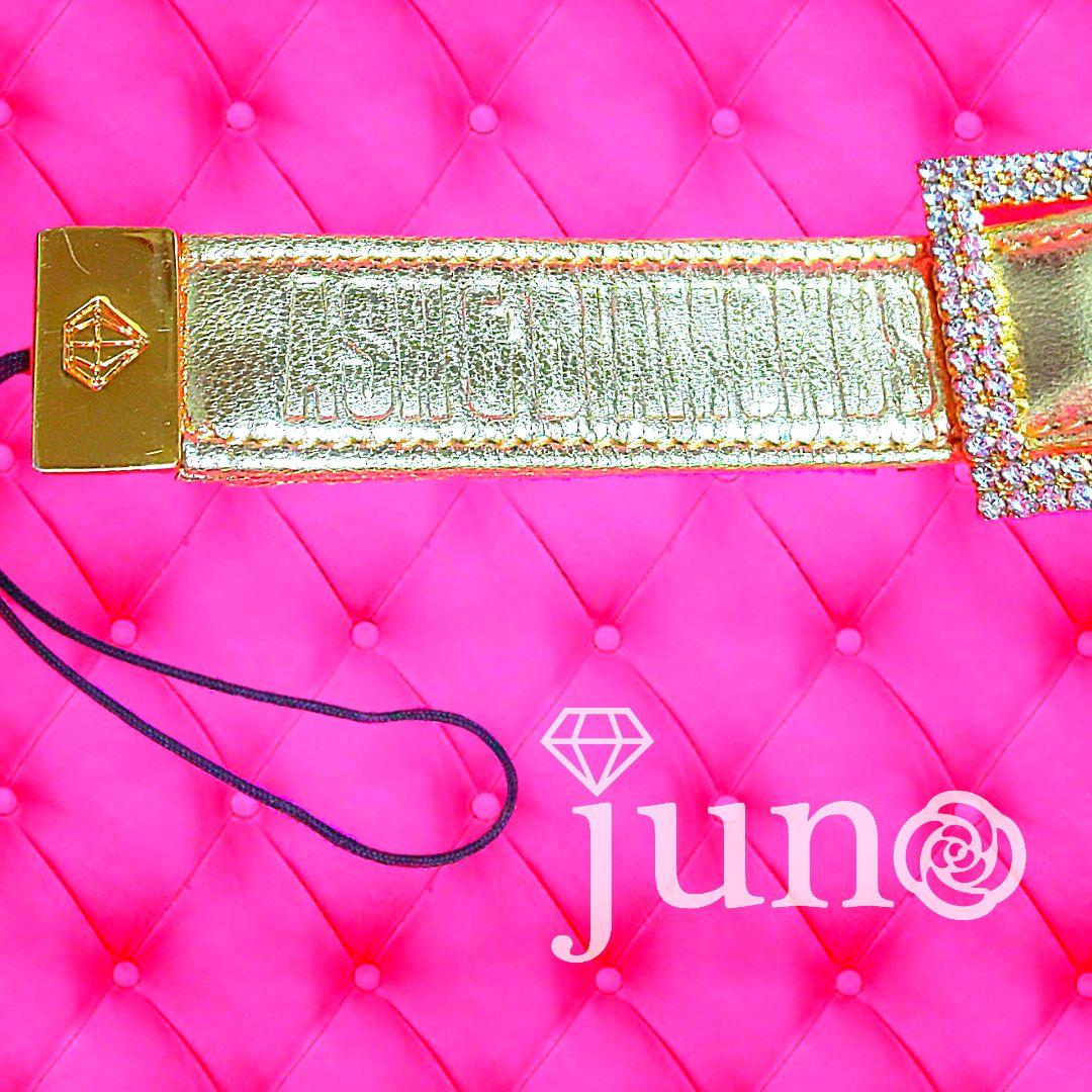 ASH＆DIAMONDS ラインストーン ベルト バックル ストラップ ゴールド