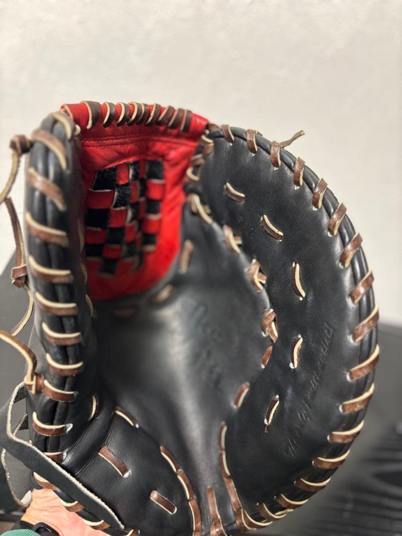 TMK the mitt THE MITT硬式グローブ 黒/赤 ファーストミット