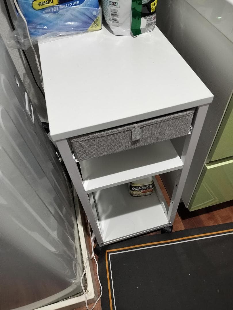パソコンワゴン ラック キャスター 引き出し 移動も楽々 白